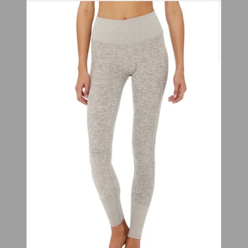 Alo Yoga High Waisted Alosoft Lounge Legging - Gravel Heather